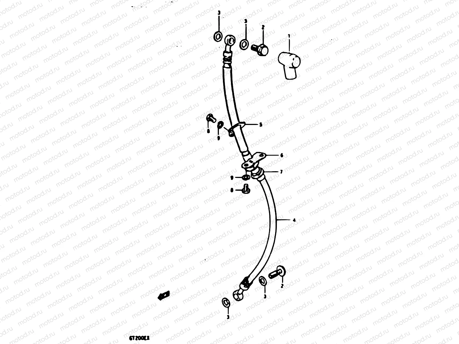 47 - BRAKE HOSE (GT200EX)