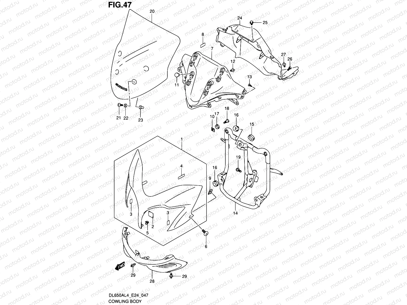 47 - COWLING BODY (DL650AUEL4 E24)