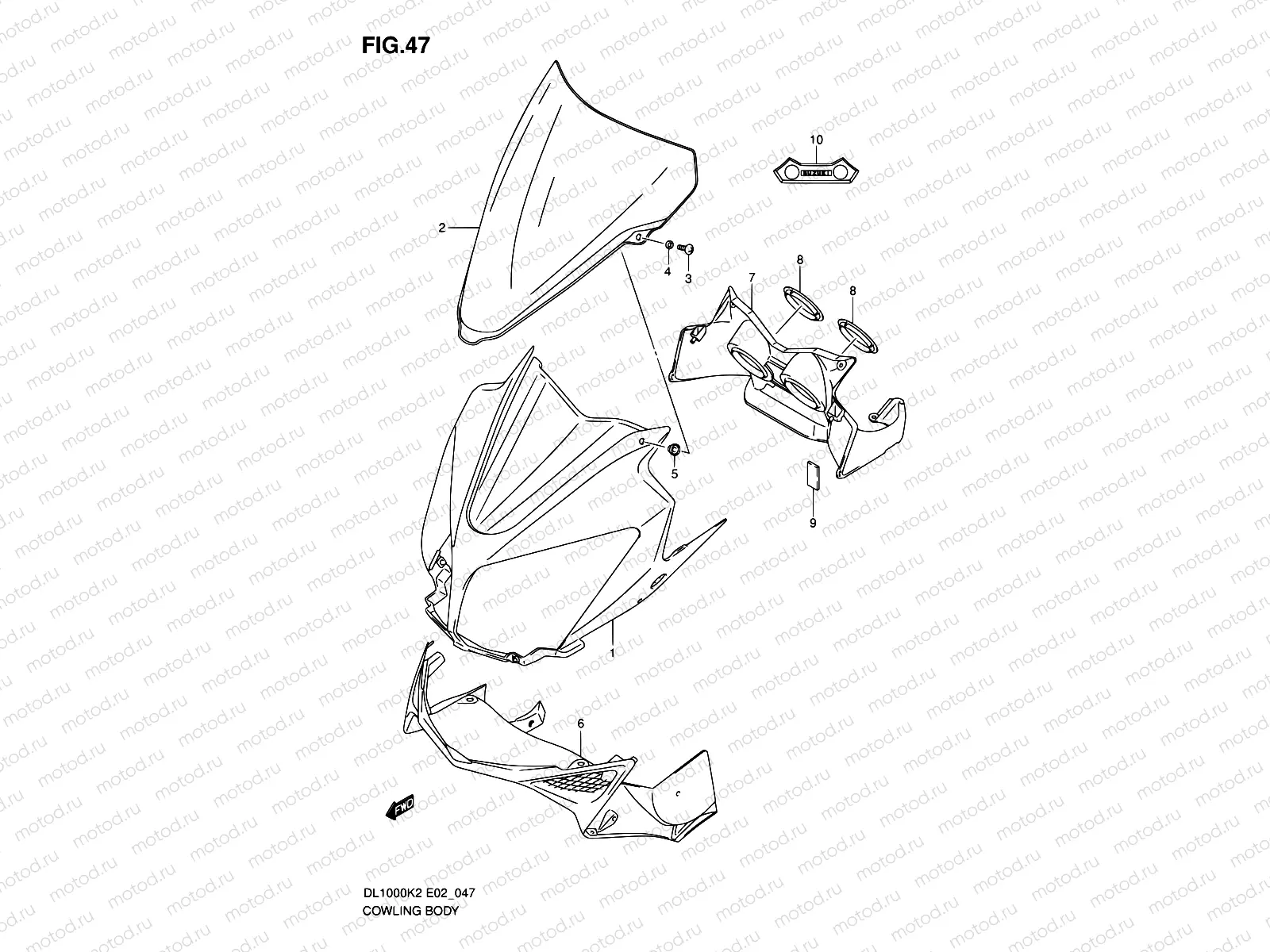 47 - COWLING BODY (MODEL K2/K3)