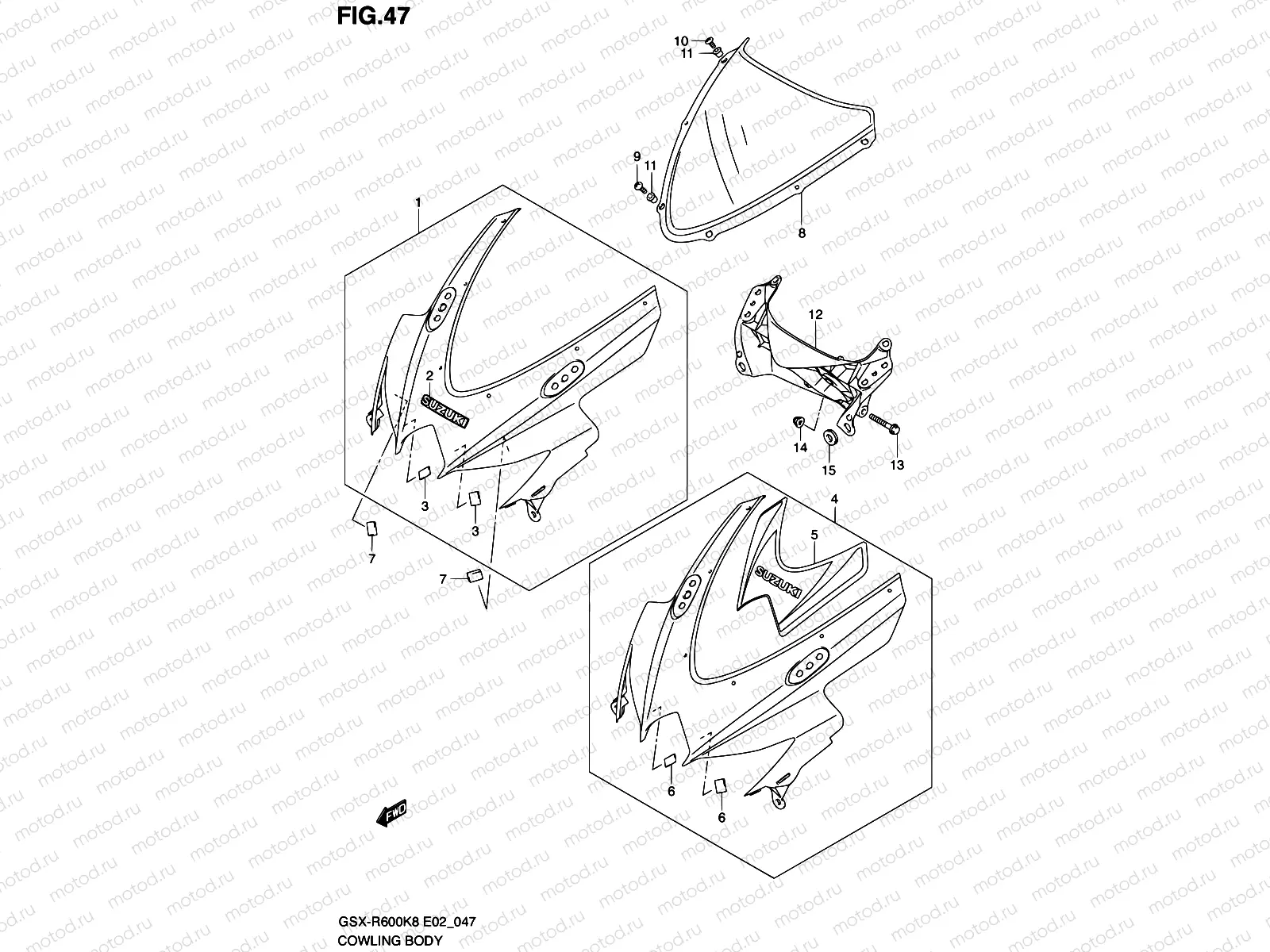 47 - COWLING BODY (MODEL K8)