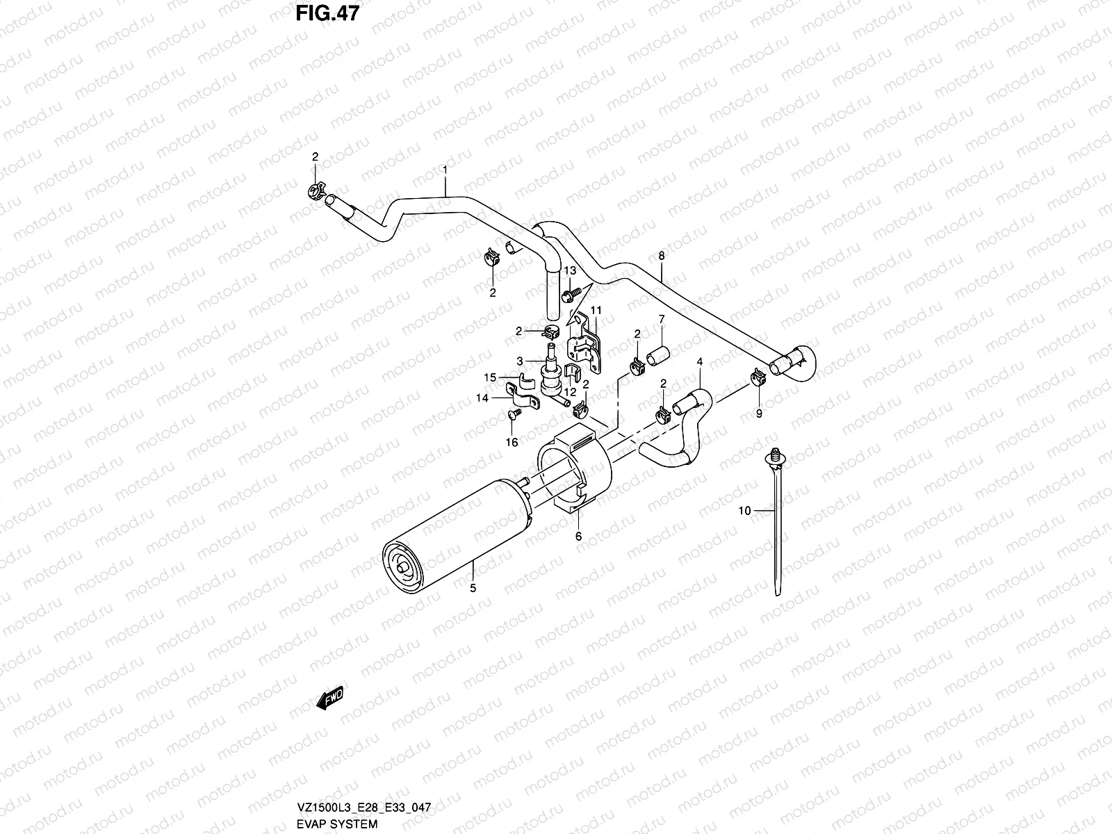 47 - EVAP SYSTEM (VZ1500L3 E33)