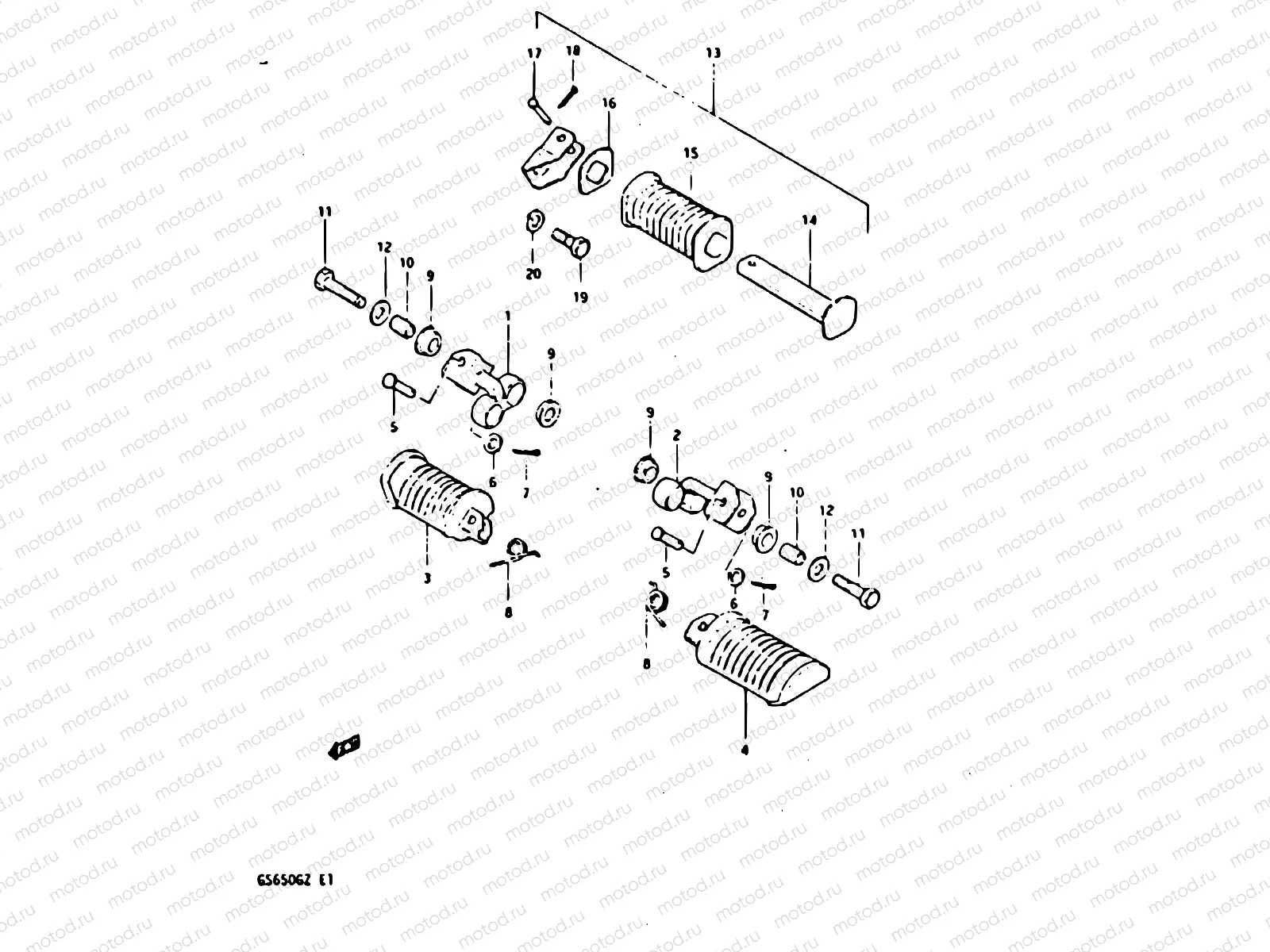 47 - FOOTREST (MODEL X)