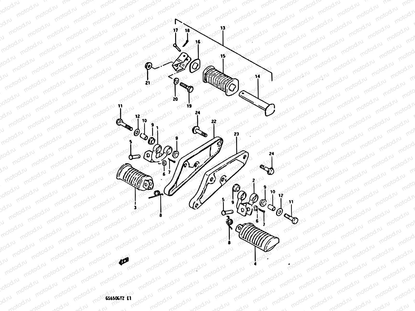 47 - FOOTREST (MODEL X)