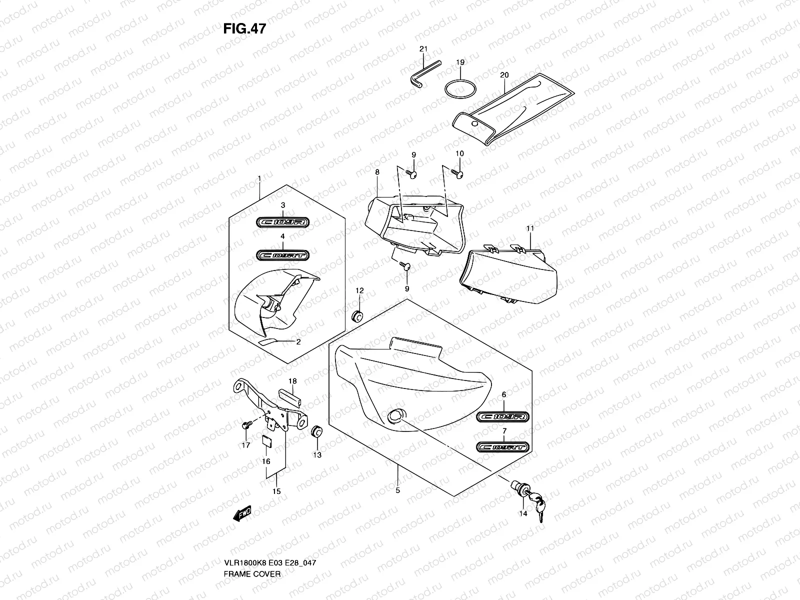 47 - FRAME COVER (MODEL K8)