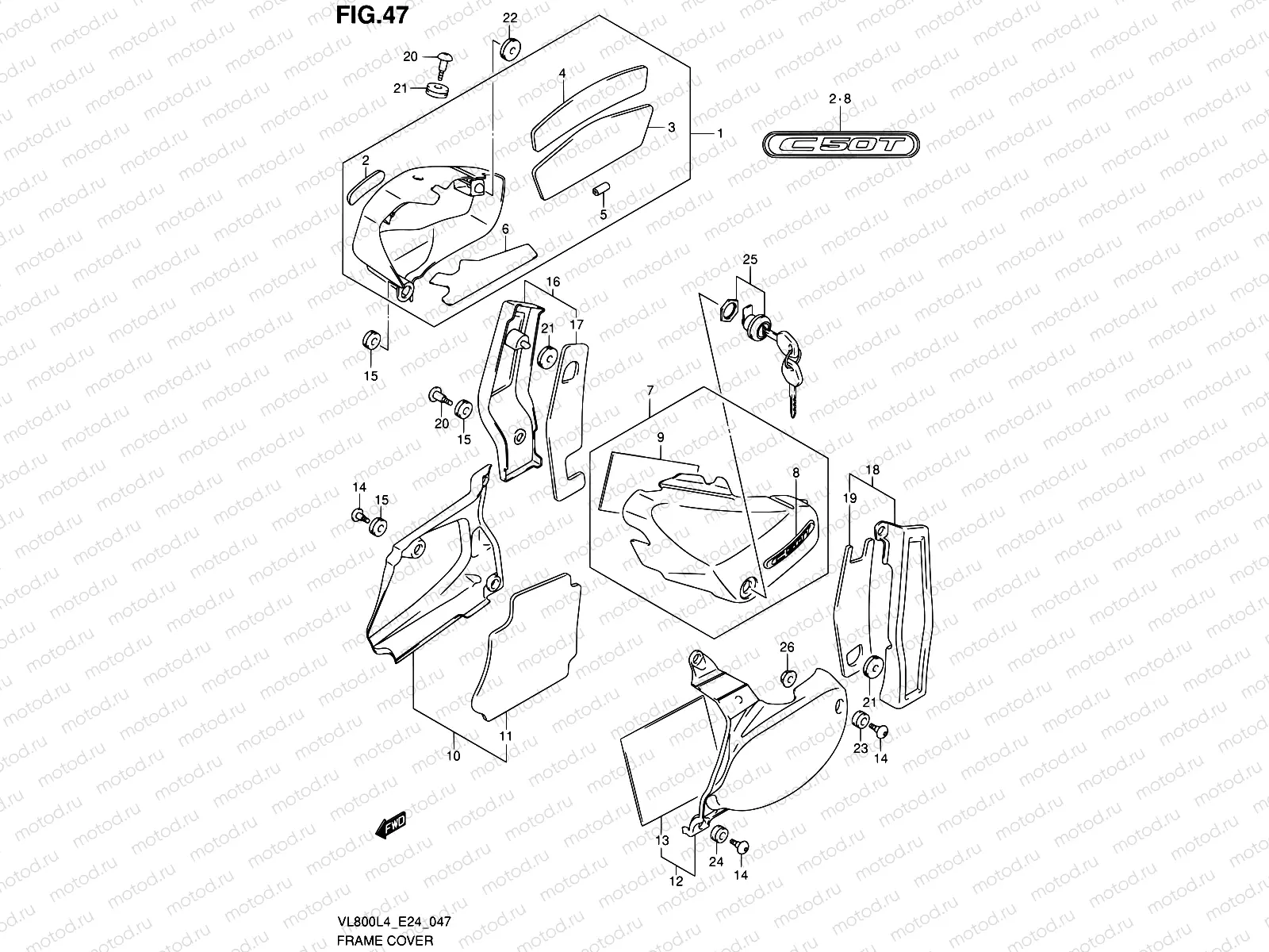 47 - FRAME COVER (VL800TL4 E24)