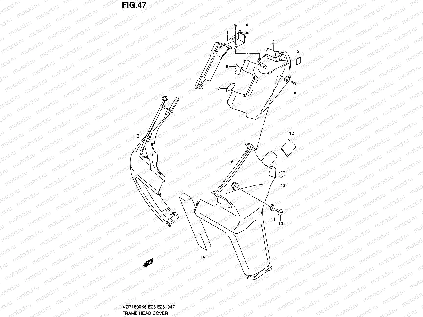 47 - FRAME HEAD COVER (VZR1800K6/K7)