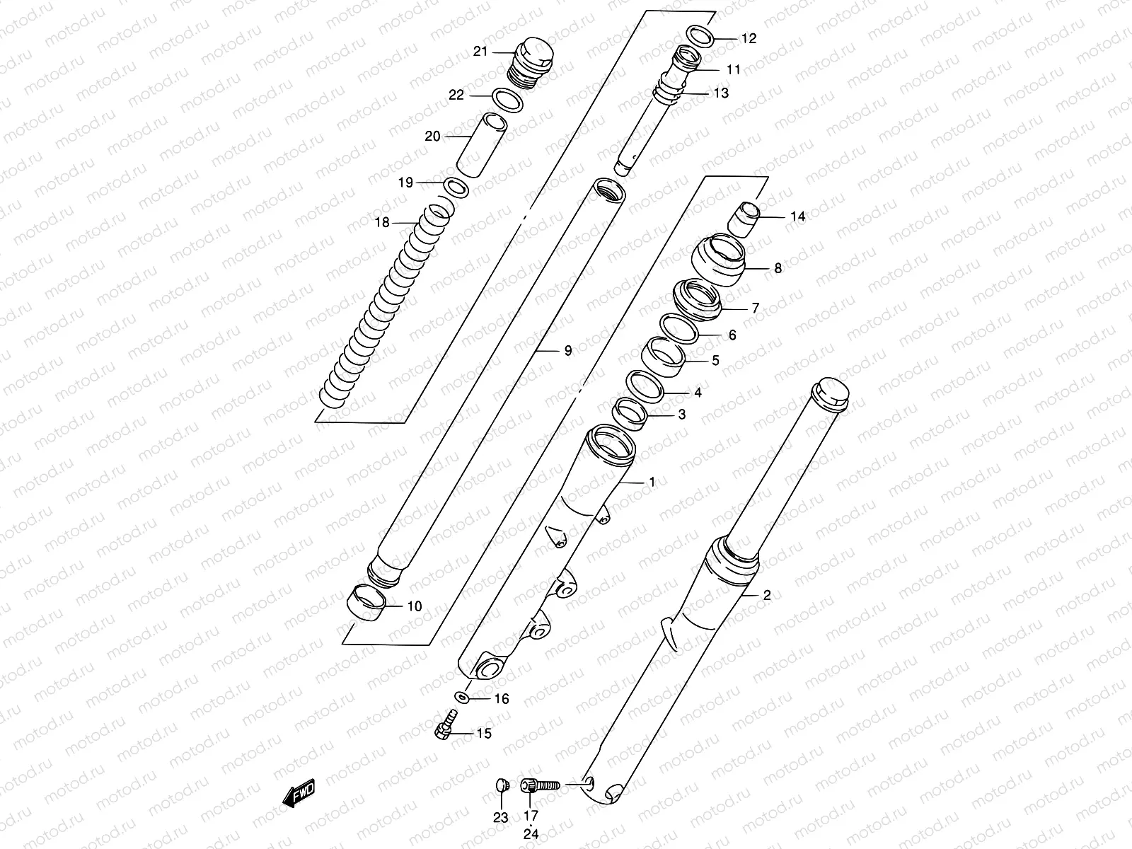 47 - FRONT DAMPER (MODEL W/X)