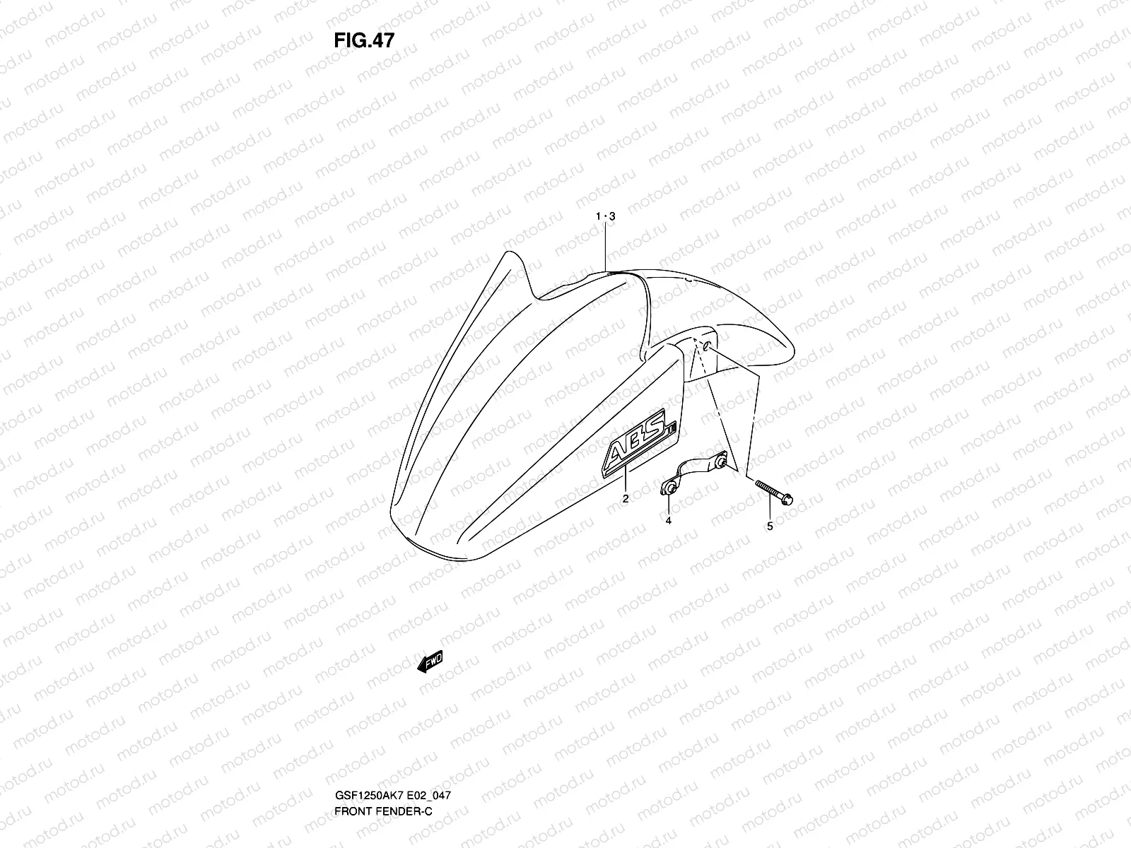 47 - FRONT FENDER (MODEL K7/K8)