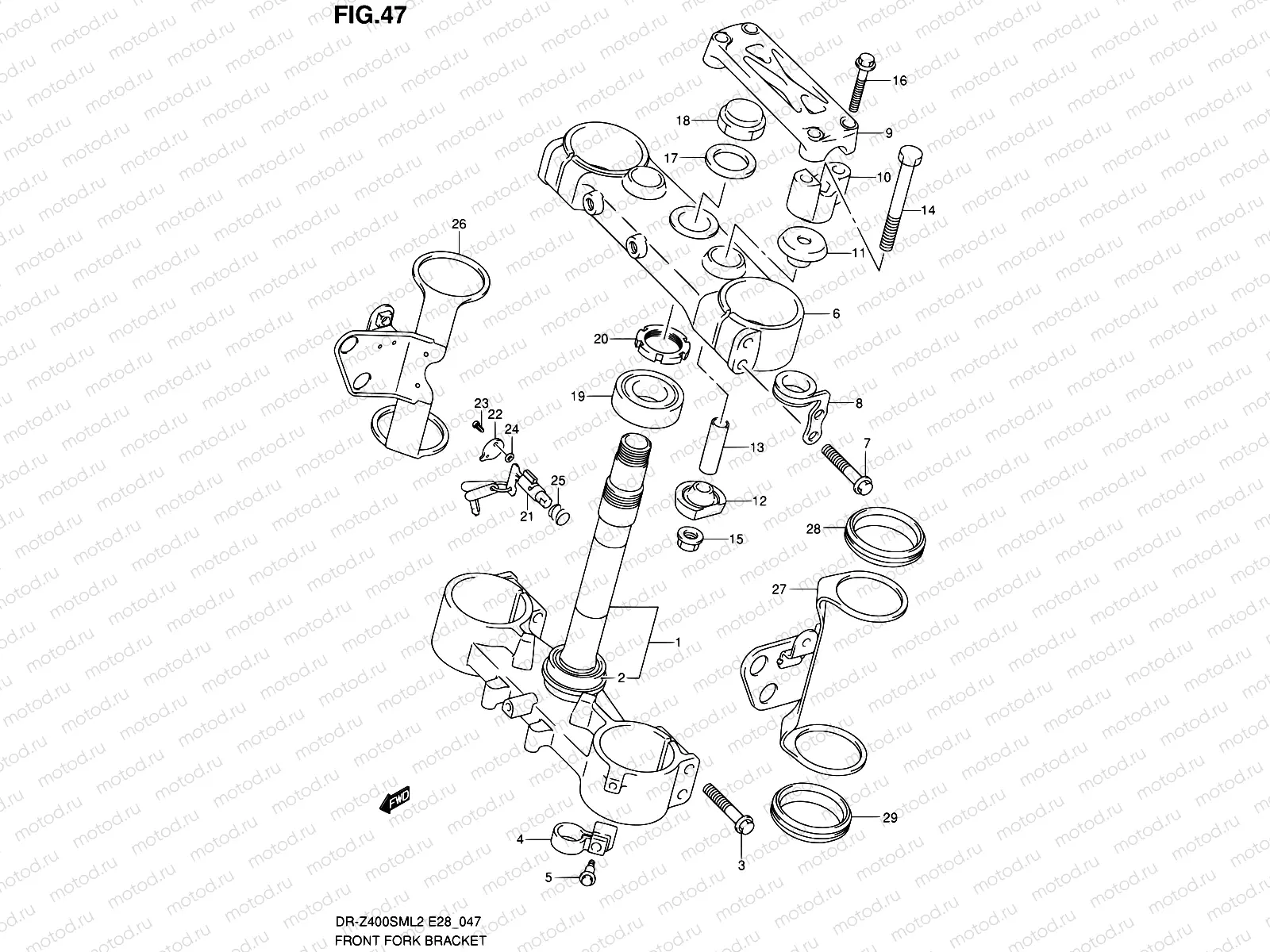 47 - FRONT FORK BRACKET