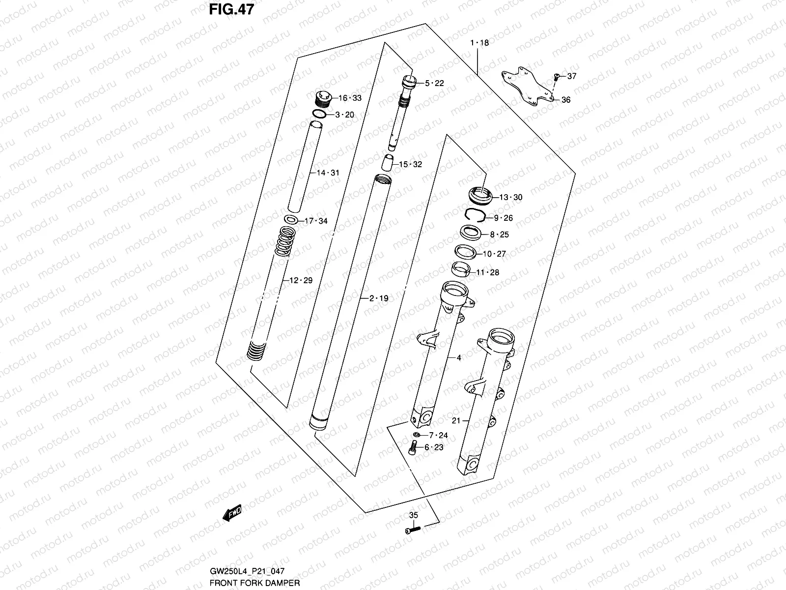 47 - FRONT FORK DAMPER