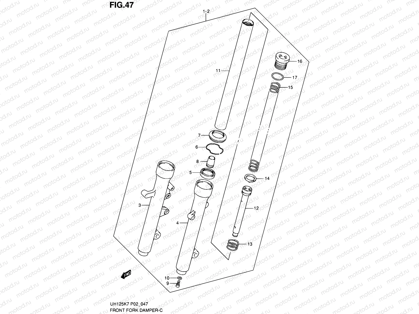 47 - FRONT FORK DAMPER