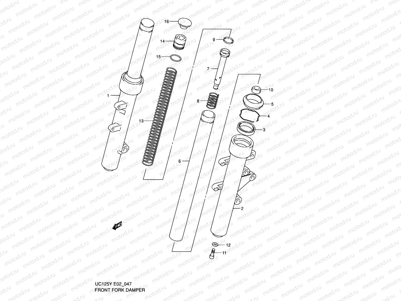 47 - FRONT FORK DAMPER