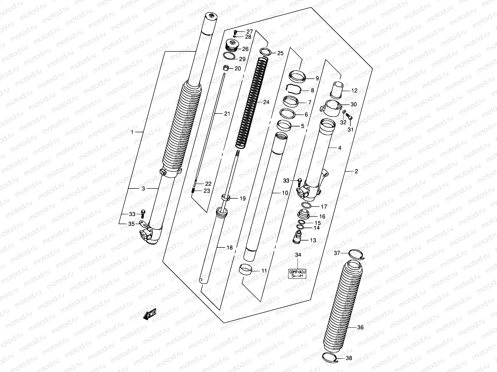 47 - FRONT FORK DAMPER