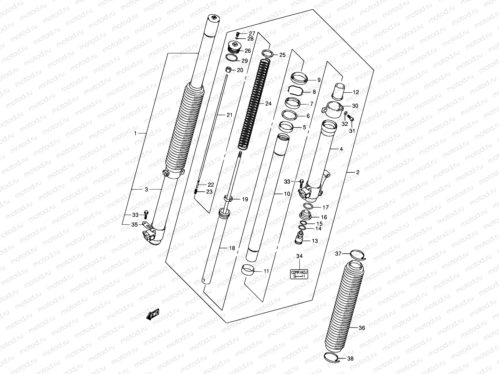 47 - FRONT FORK DAMPER