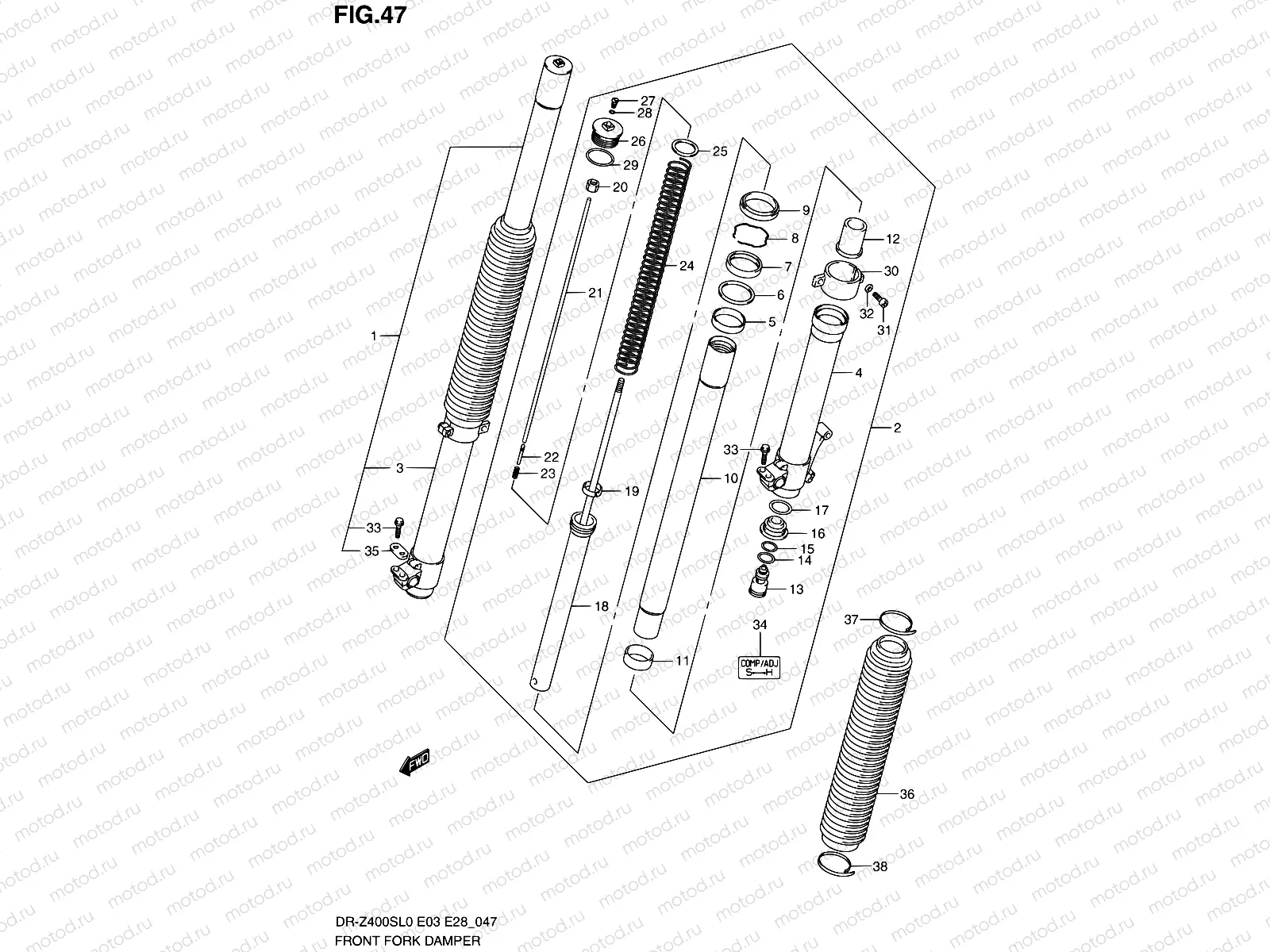47 - FRONT FORK DAMPER