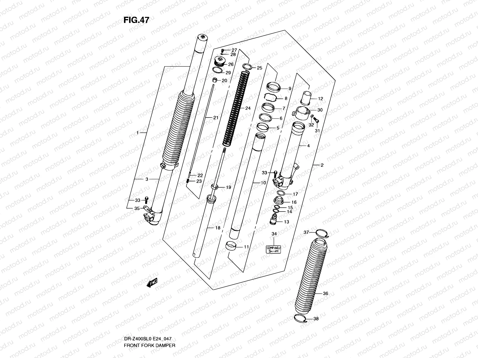 47 - FRONT FORK DAMPER