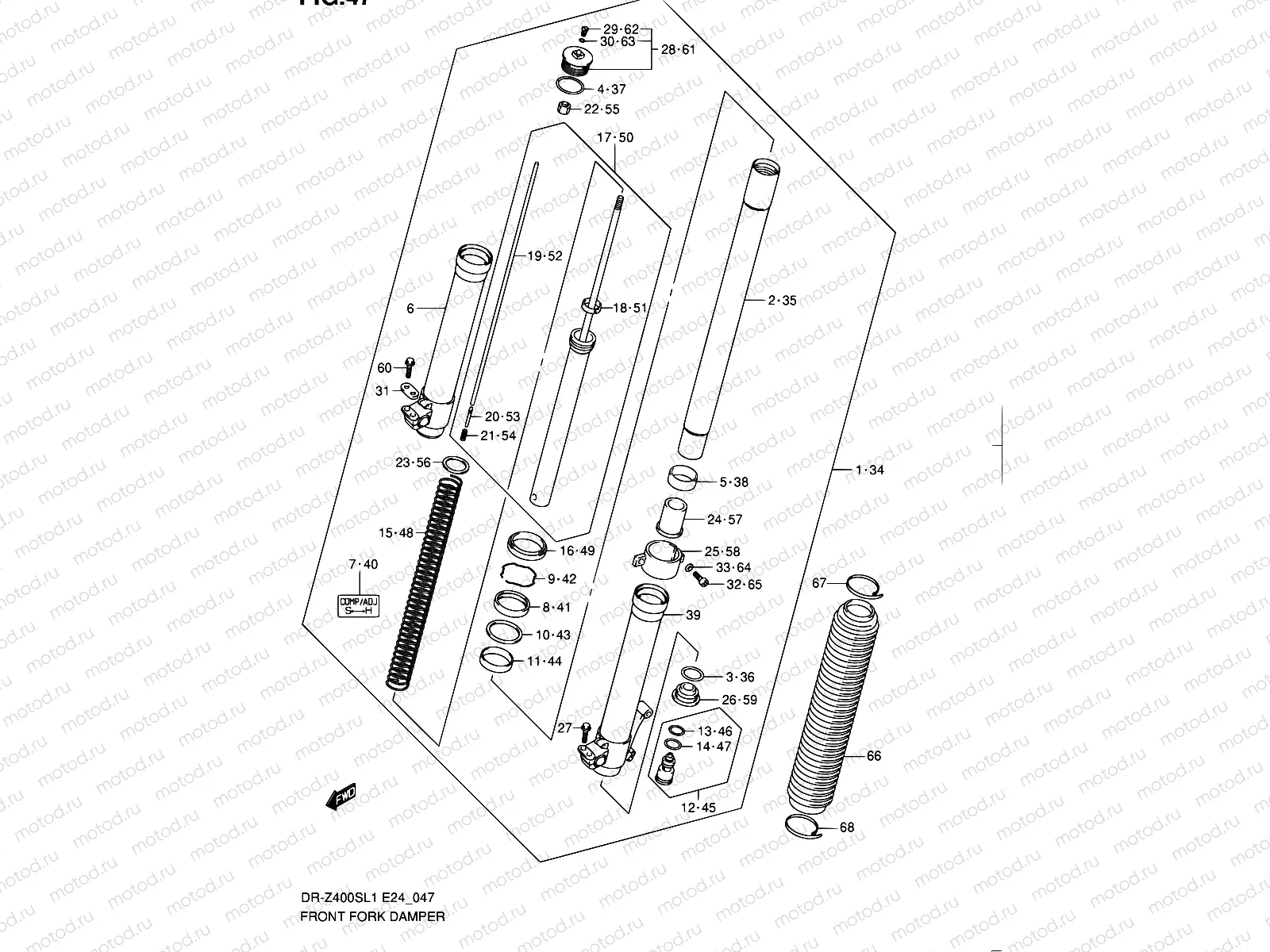 47 - FRONT FORK DAMPER