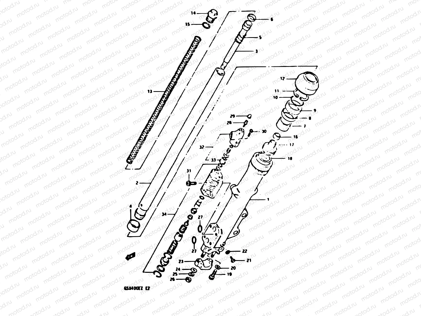 47 - FRONT FORK LEFT DAMPER