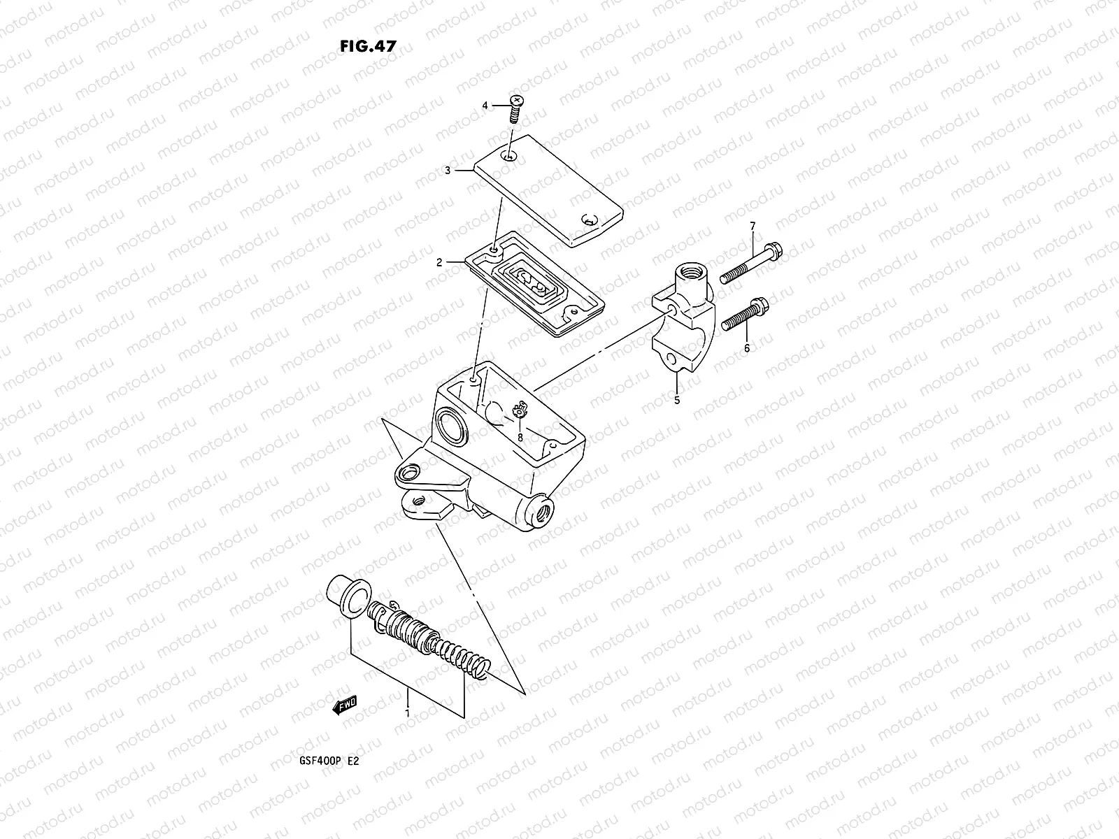 47 - FRONT MASTER CYLINDER (MODEL M/N)