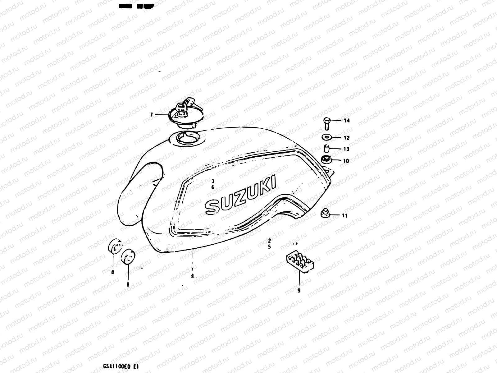 47 - FUEL TANK (GSX1100XD/EXD)