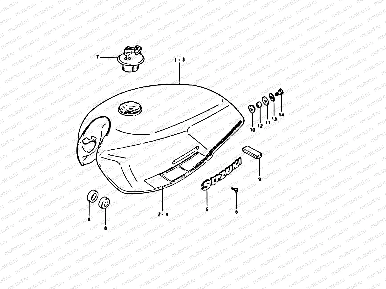 47 - FUEL TANK (GSX400SX)