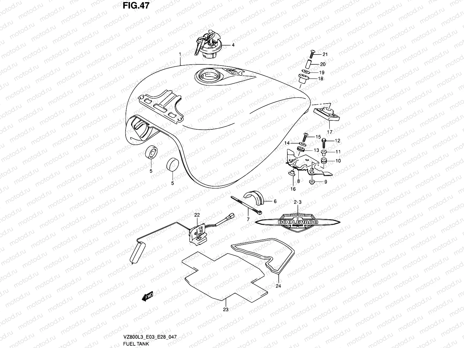47 - FUEL TANK (VZ800L3 E03)