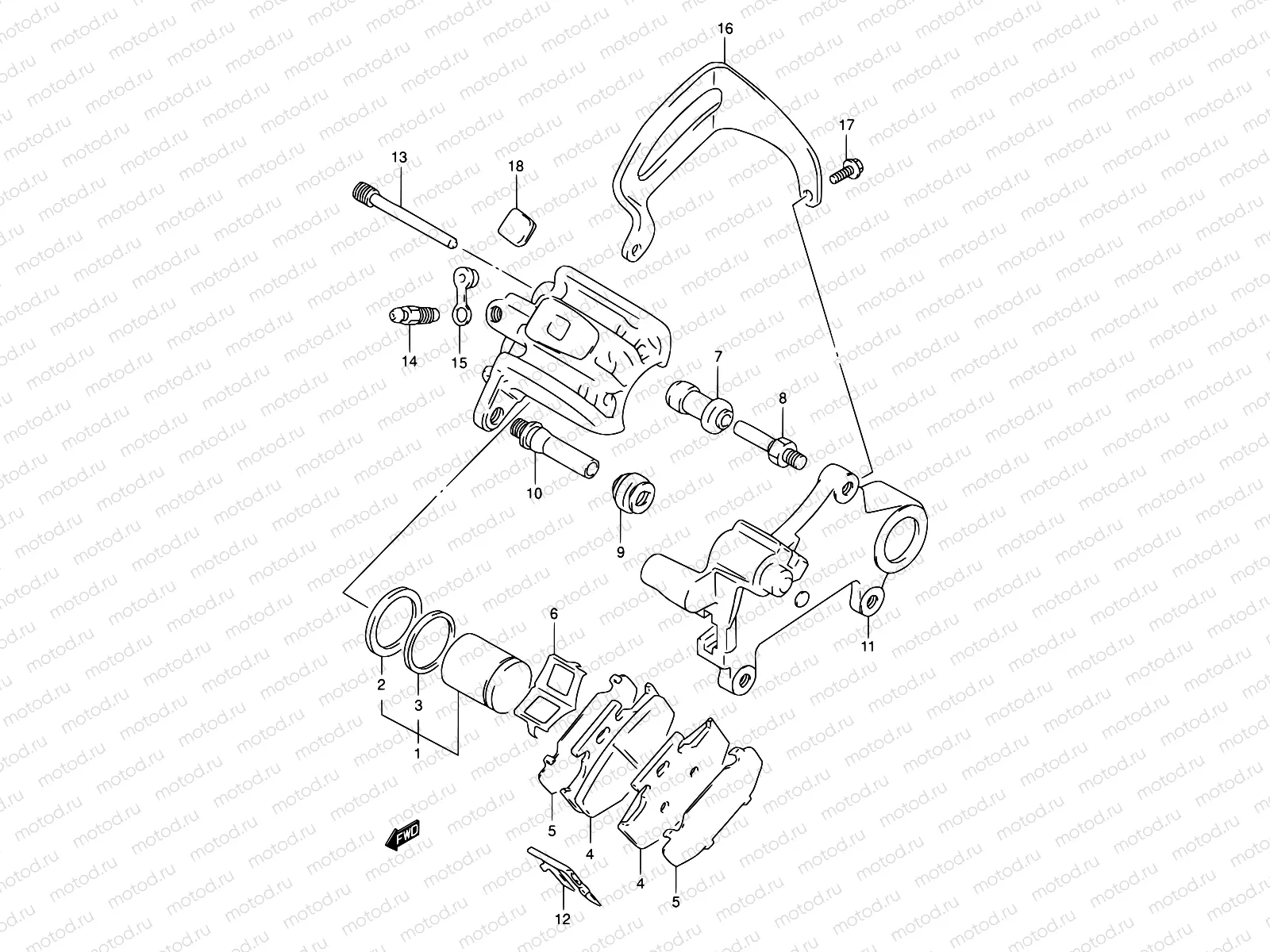 47 - REAR CALIPER (MODEL L/M)