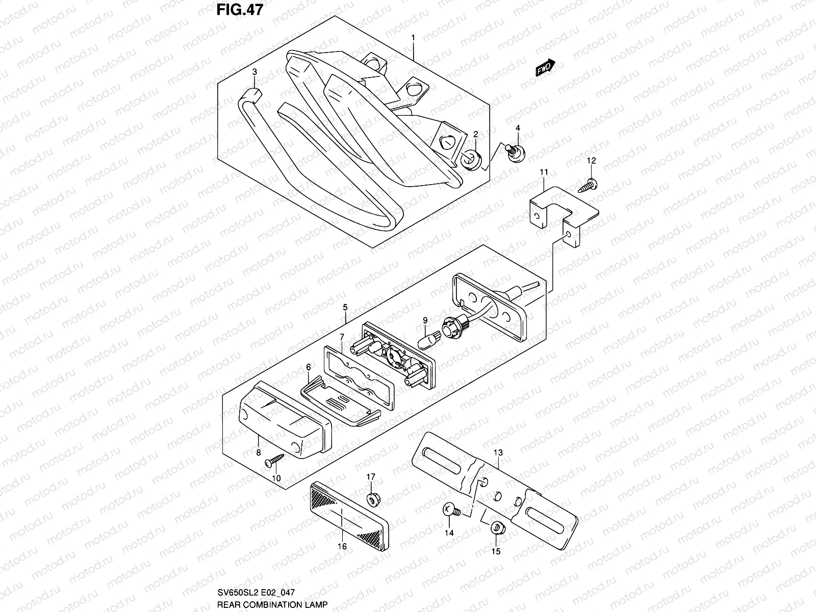 47 - REAR COMBINATION LAMP