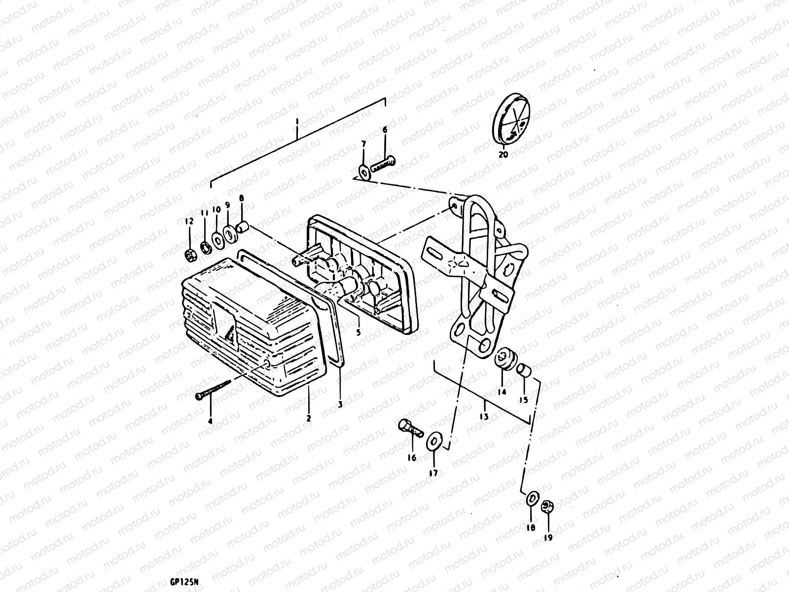 47 - REAR COMBINATION LAMP (GP125N, GP125UN)