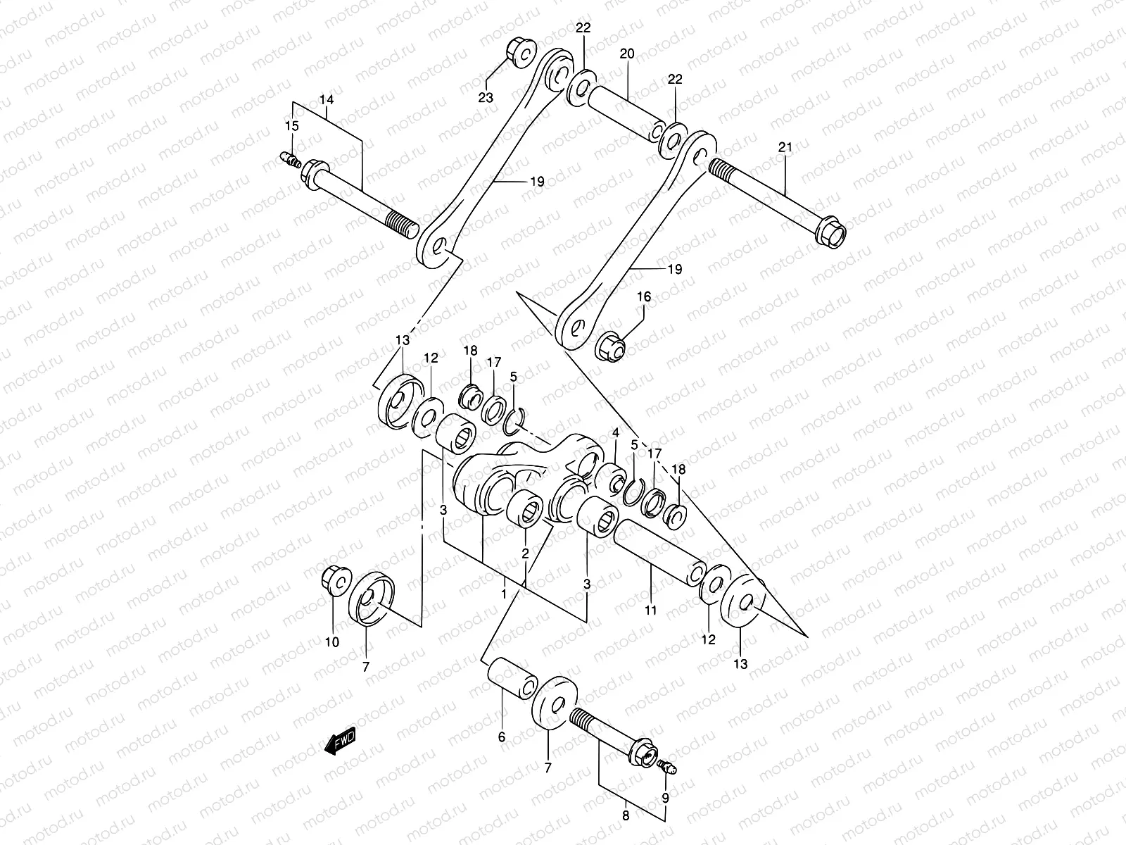 47 - REAR CUSHION LEVER