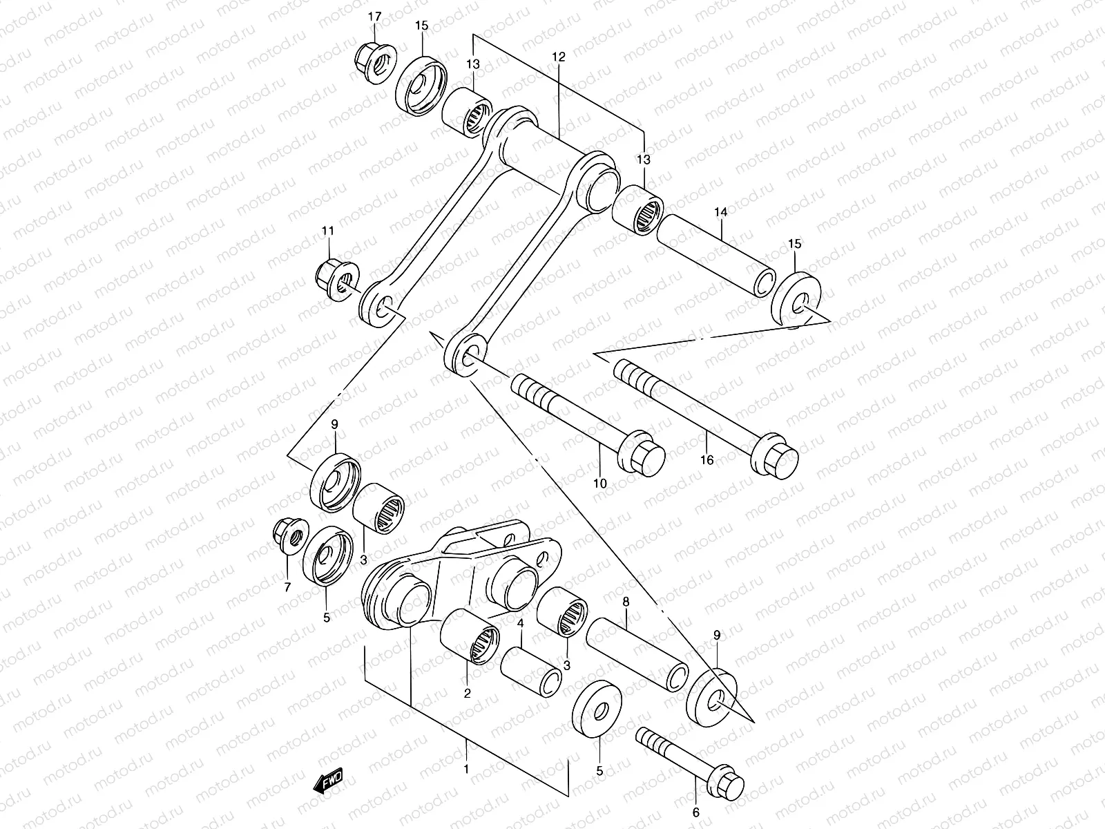 47 - REAR CUSHION LEVER