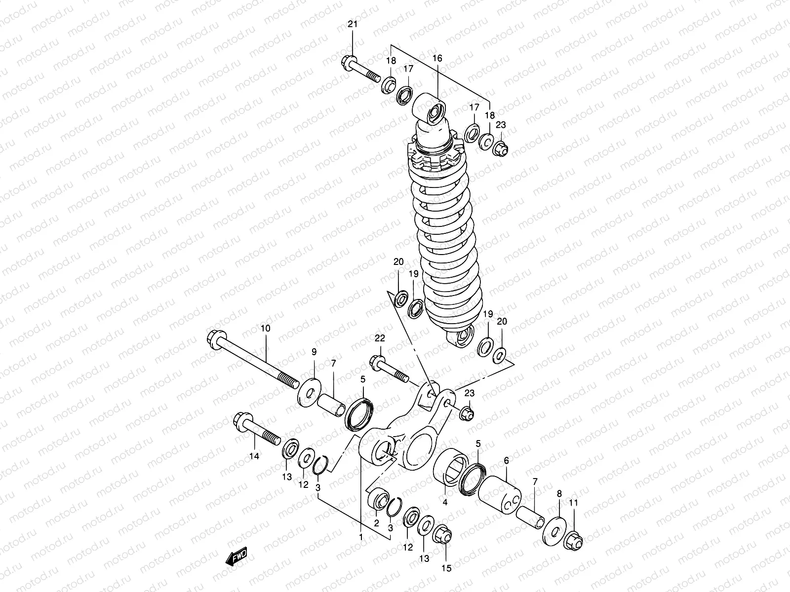 47 - REAR CUSHION LEVER