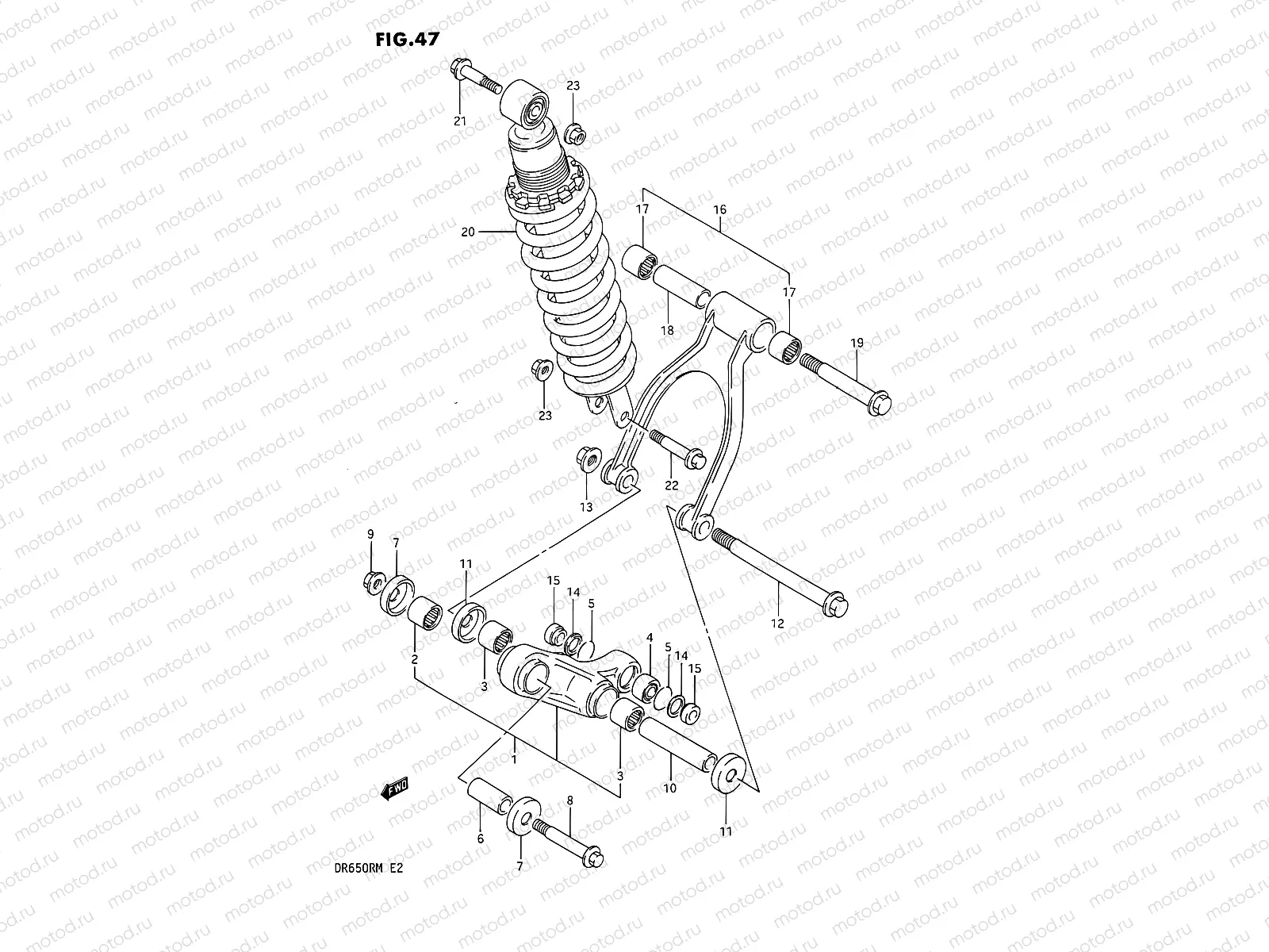 47 - REAR CUSHION LEVER