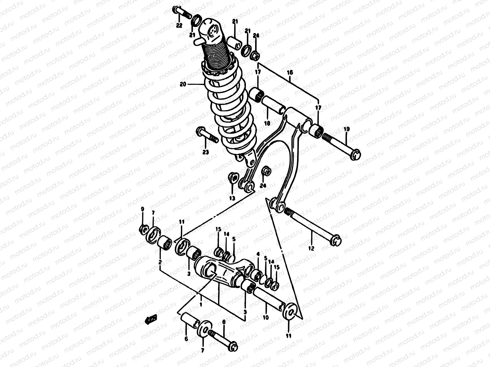 47 - REAR CUSHION LEVER