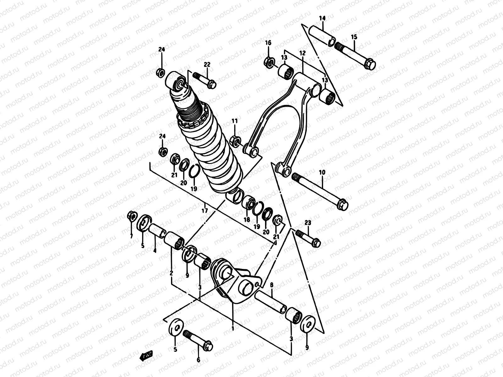 47 - REAR CUSHION LEVER
