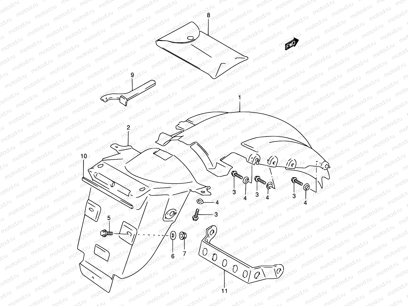 47 - REAR FENDER