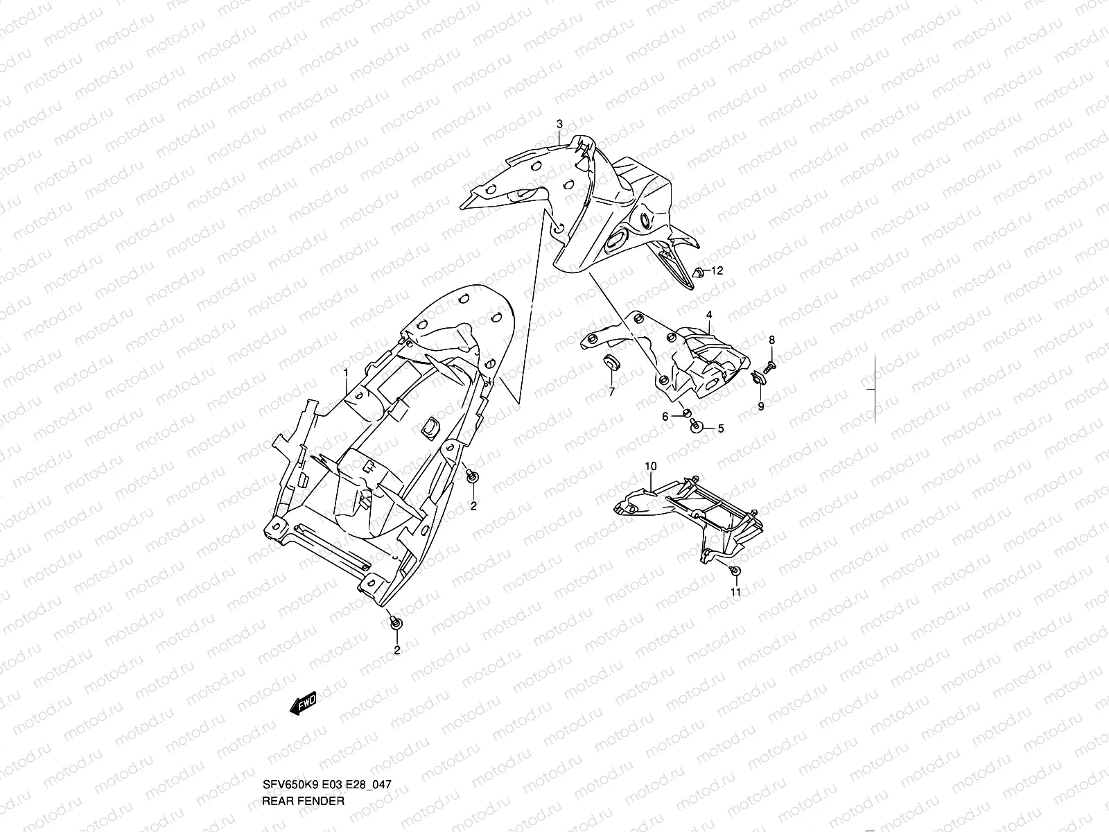 47 - REAR FENDER