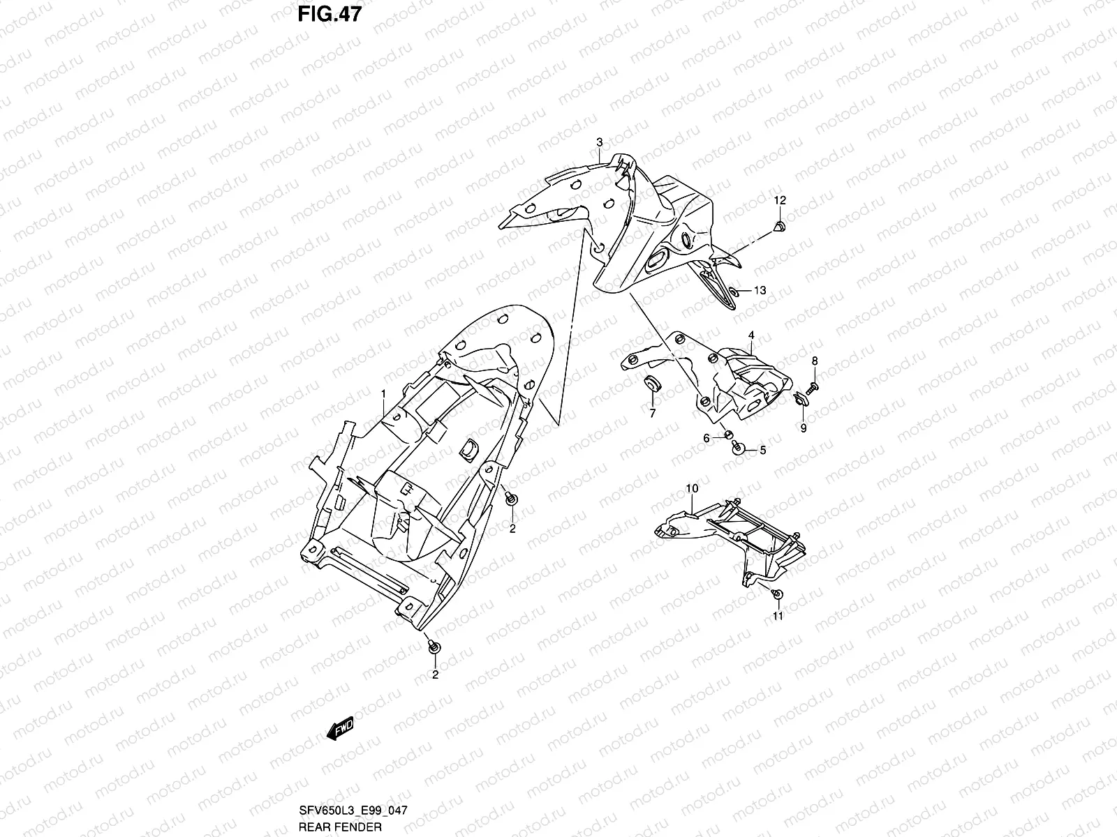 47 - REAR FENDER