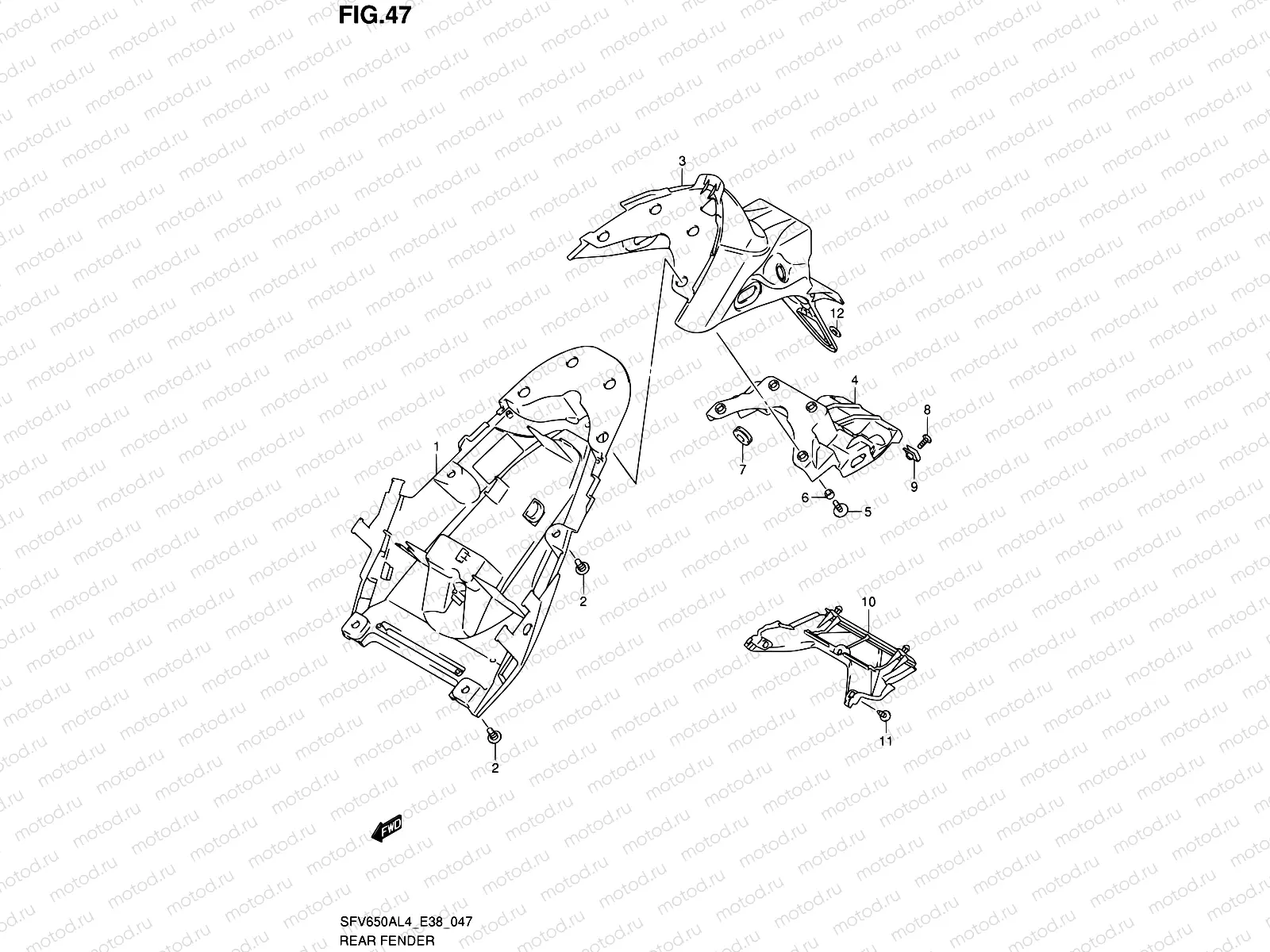 47 - REAR FENDER
