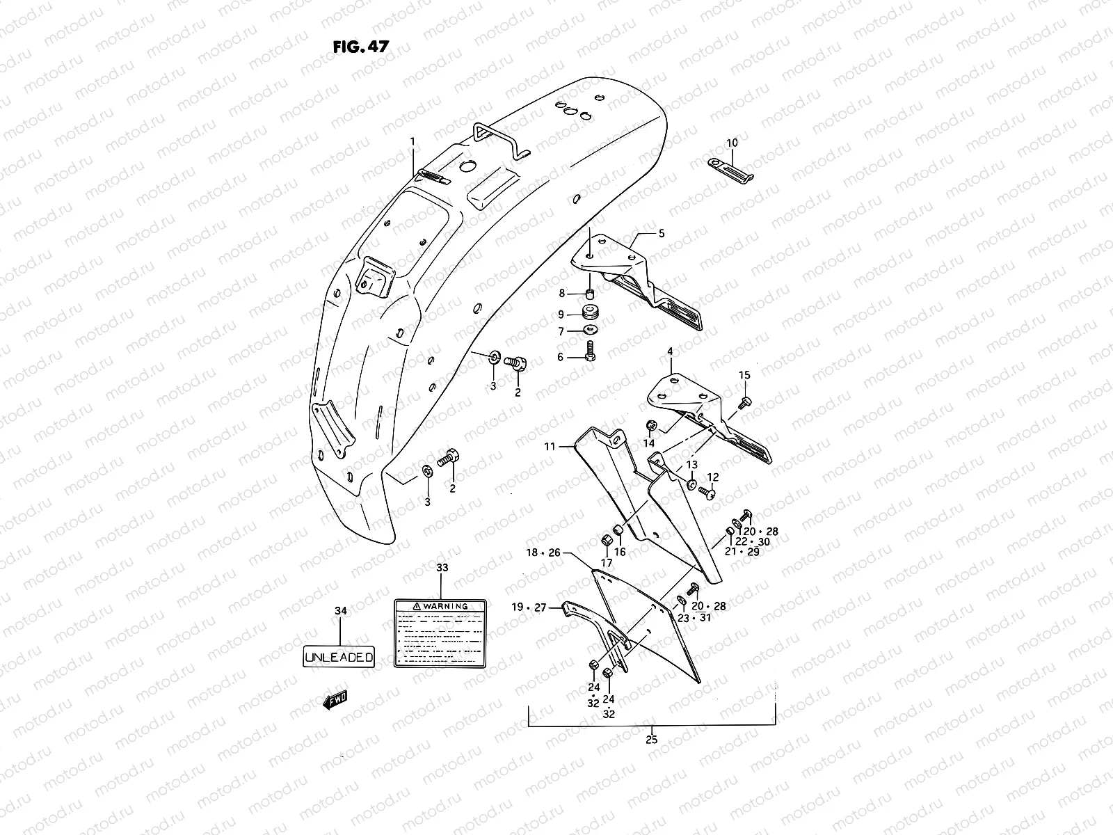 47 - REAR FENDER