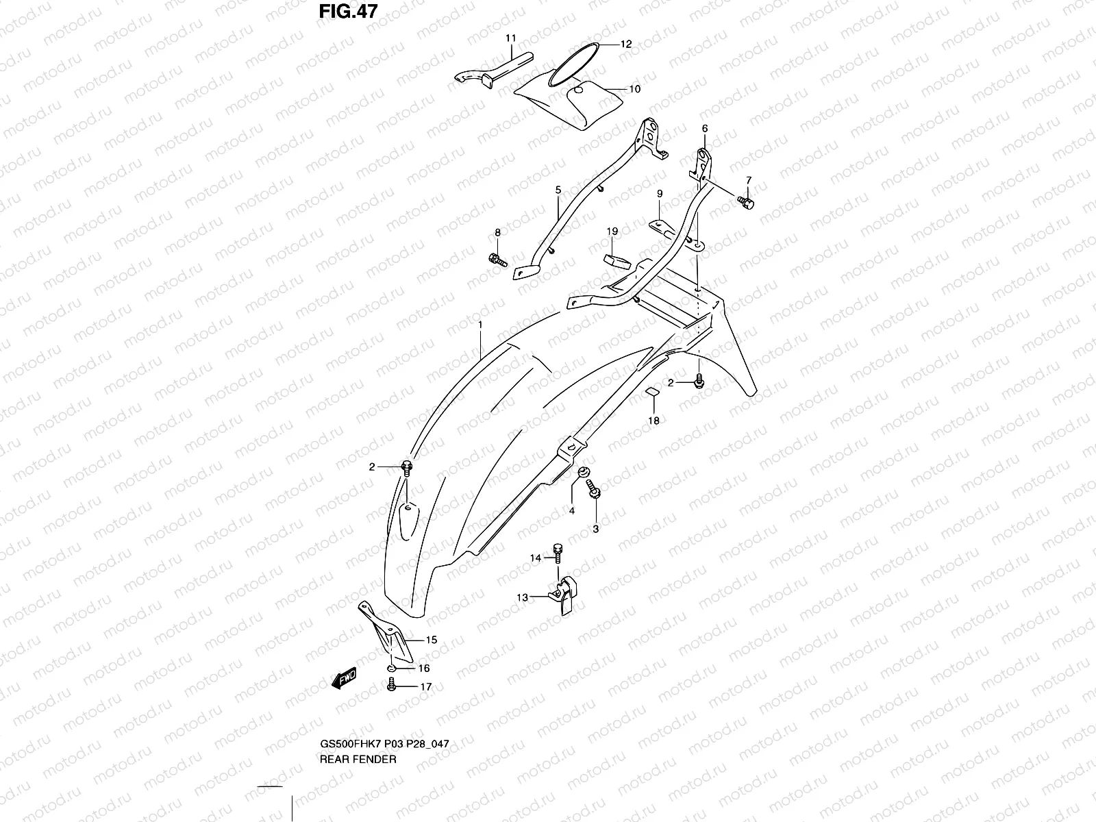 47 - REAR FENDER