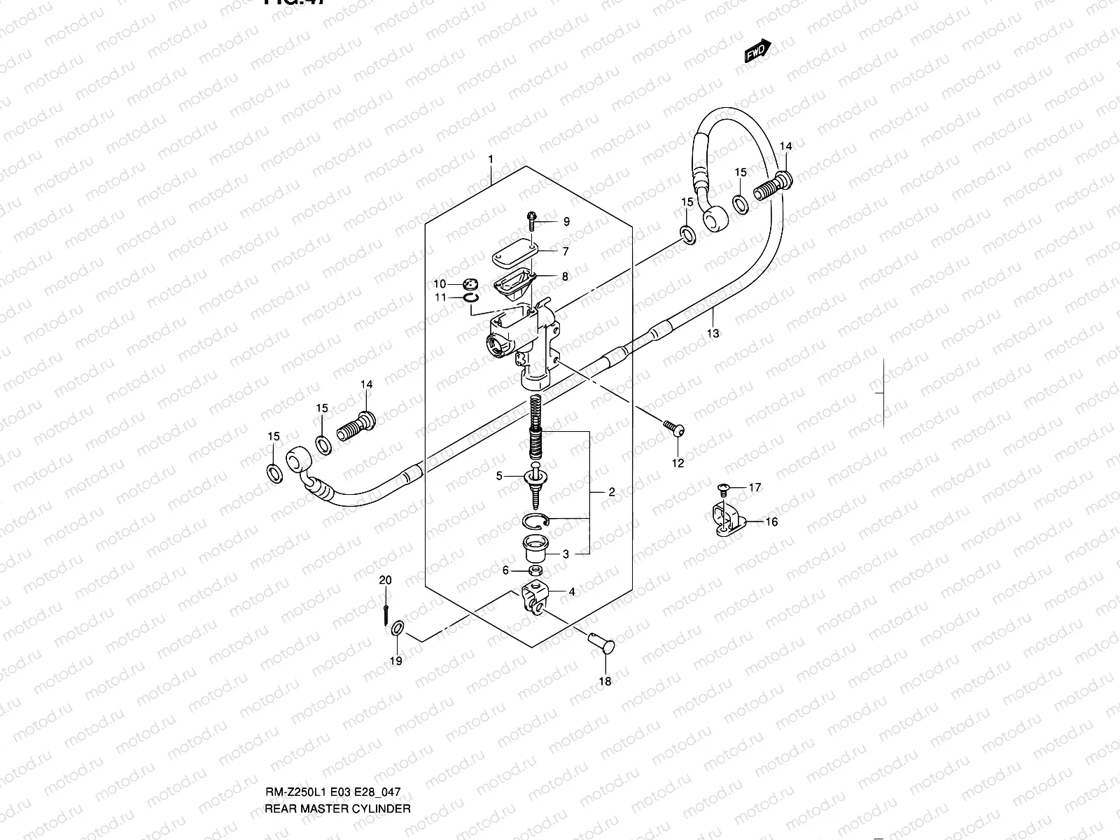 47 - REAR MASTER CYLINDER