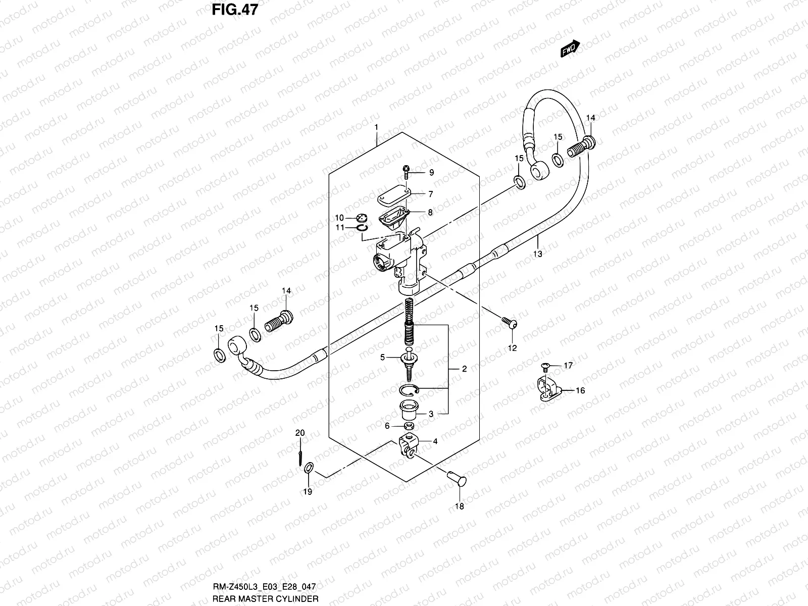 47 - REAR MASTER CYLINDER