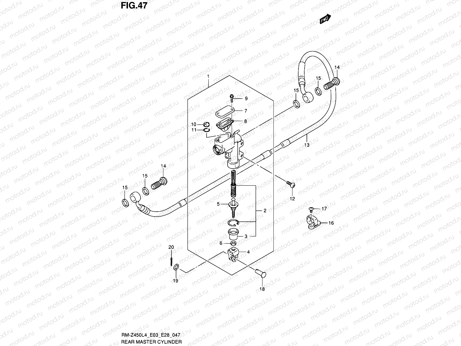 47 - REAR MASTER CYLINDER