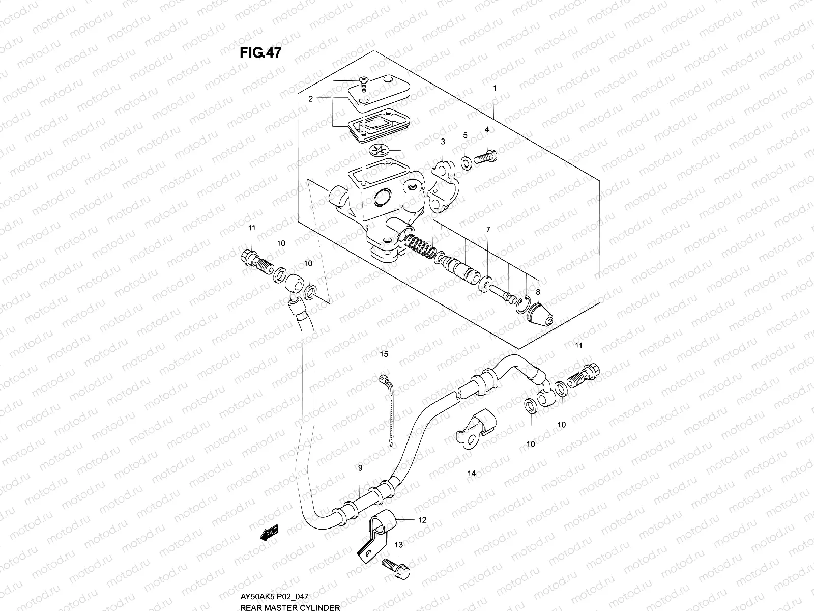 47 - REAR REAR MASTER CYLINDER