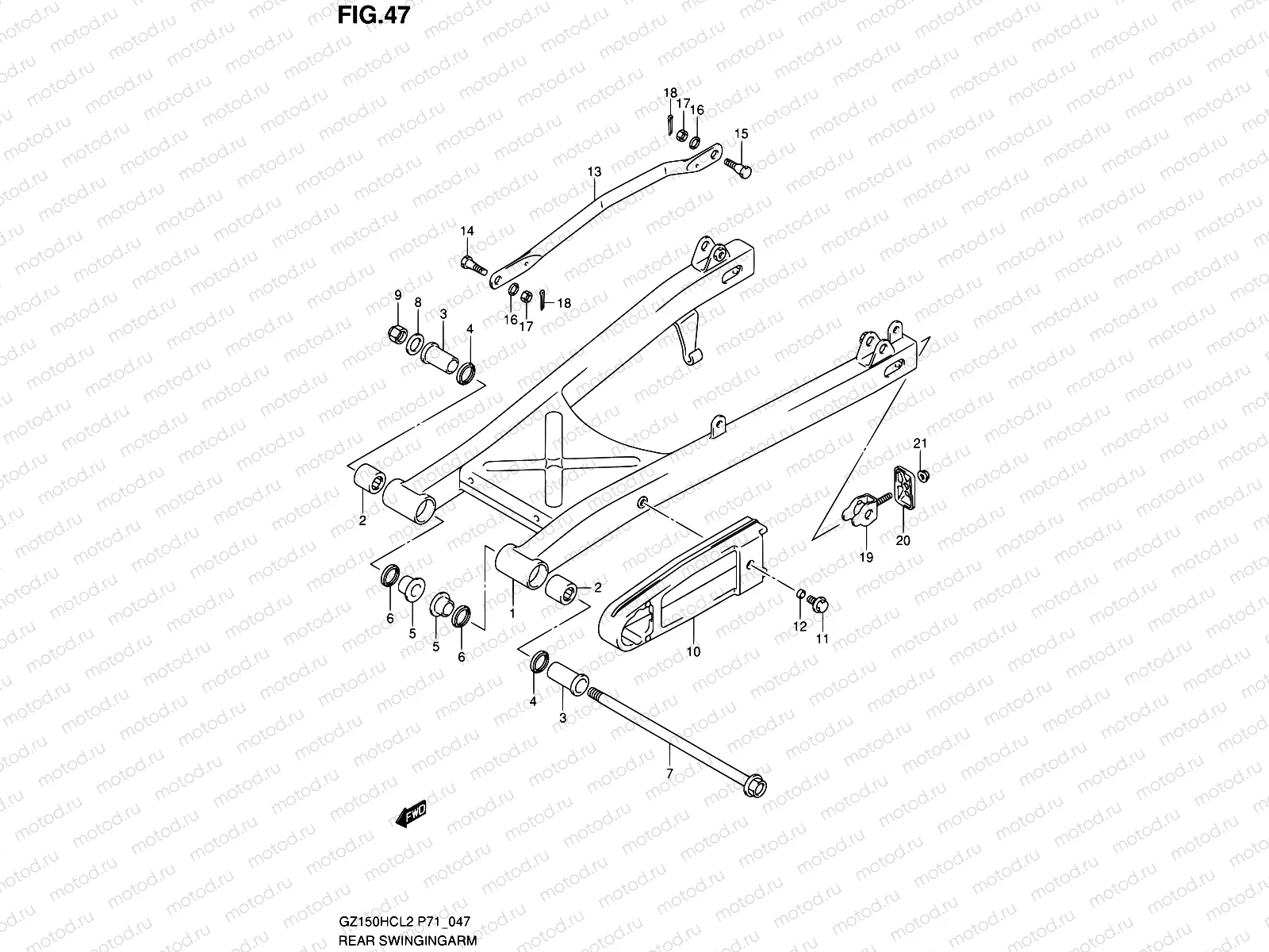 47 - REAR SWINGINGARM