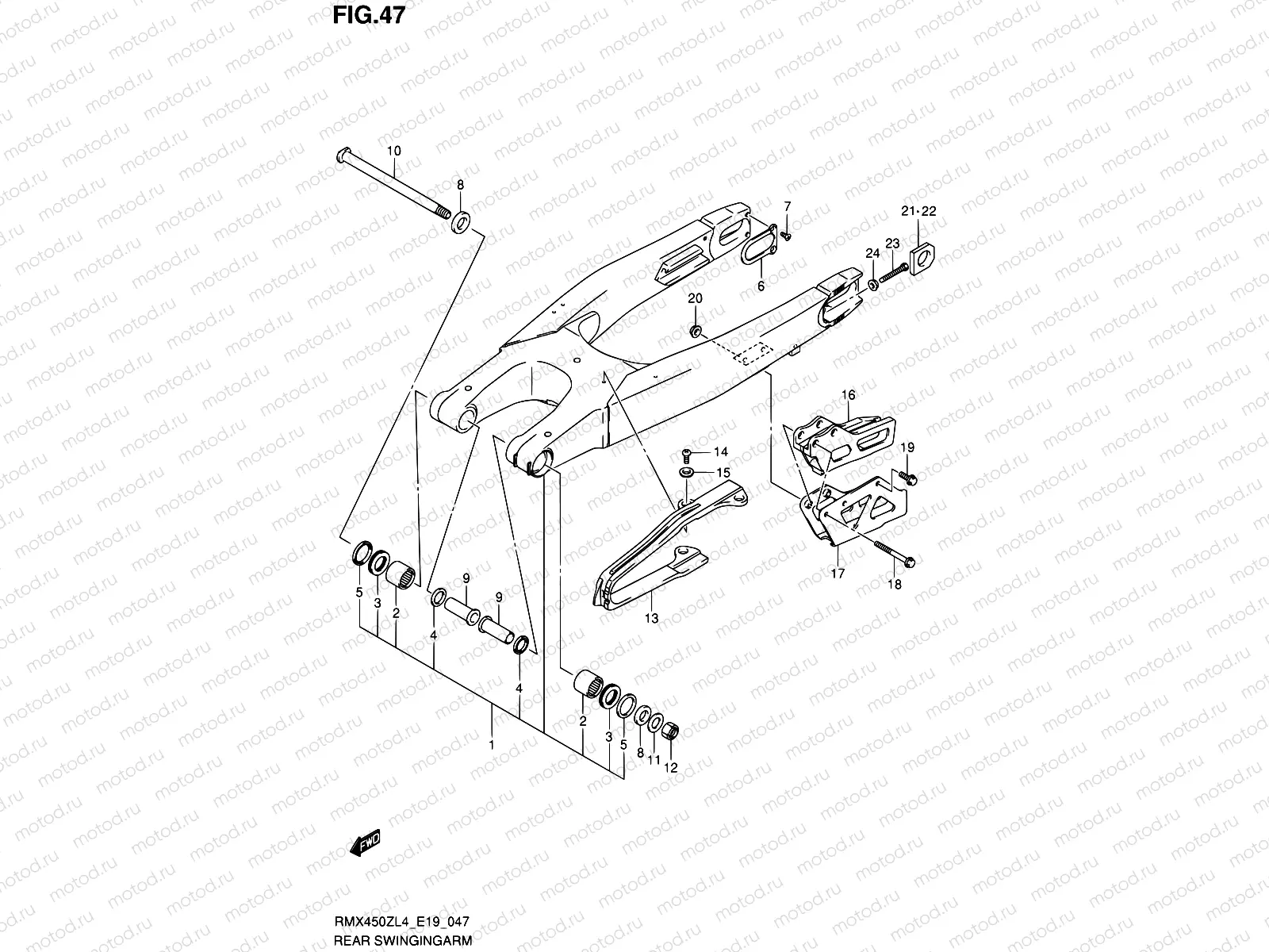 47 - REAR SWINGINGARM