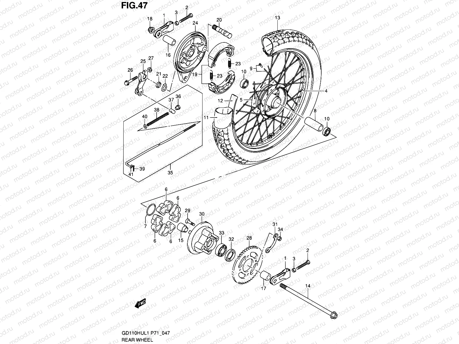 47 - REAR WHEEL