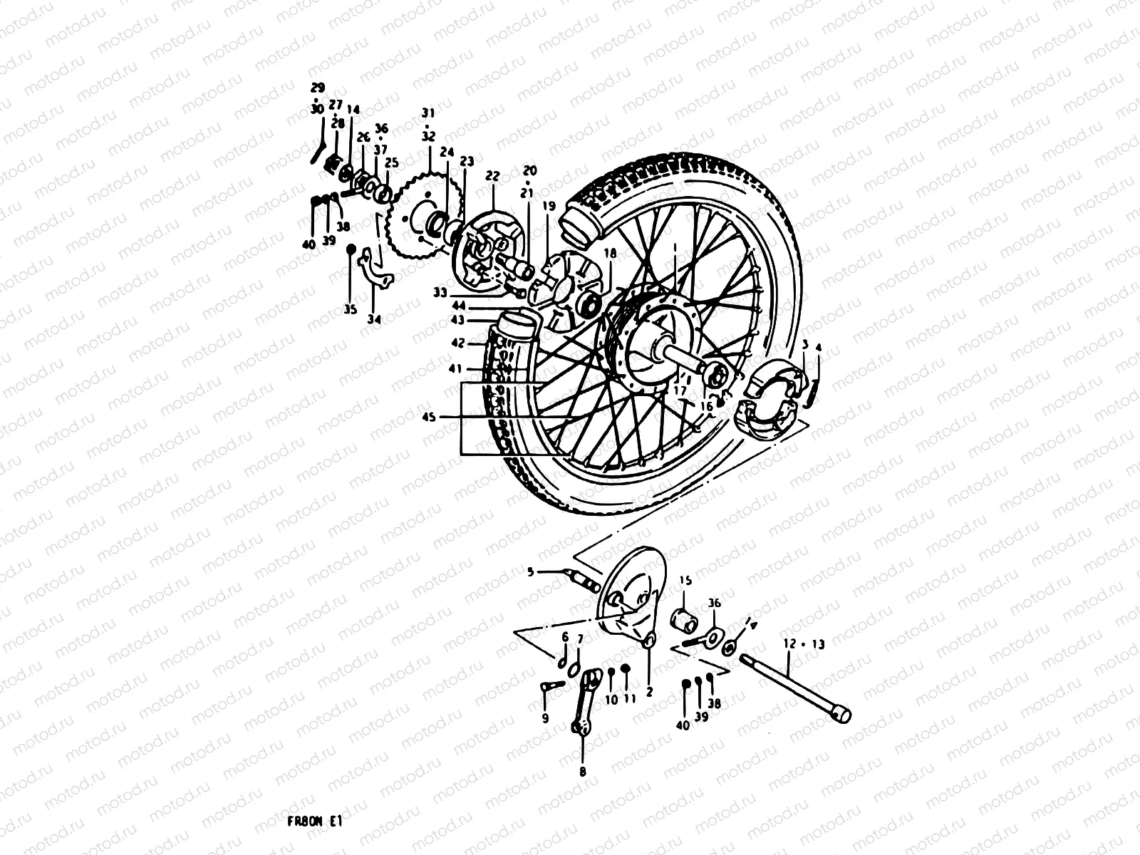 47 - REAR WHEEL (FR80B, N)