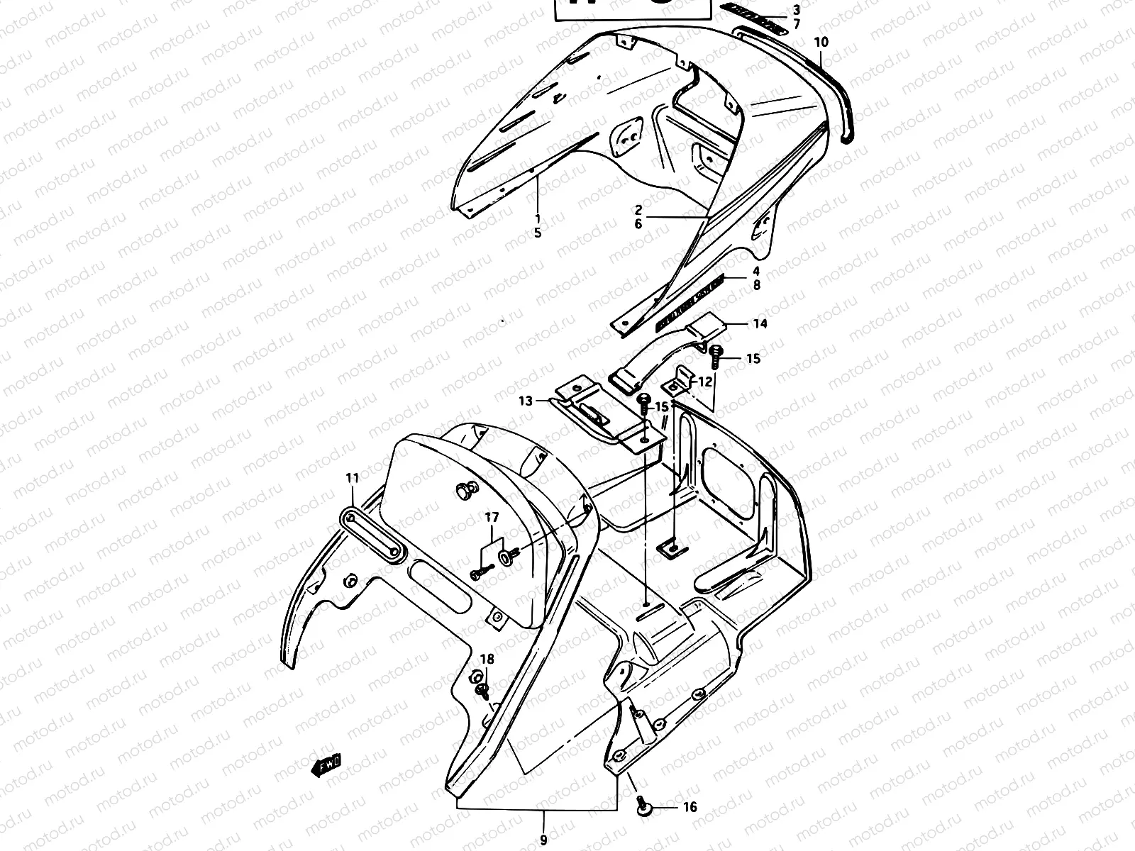 47 - SEAT TAIL COVER (GSX750EE)